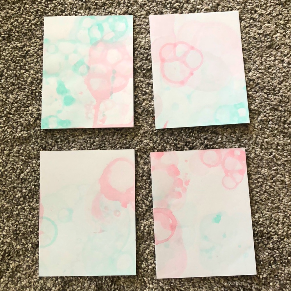 Red and Green Bubble Greeting Cards